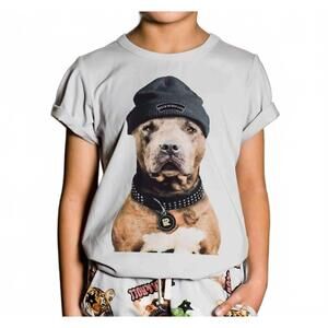 NEW ROCK YOUR BABY rock n roller tee in grey